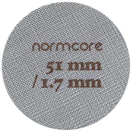 Normcore 51 mm Puck Colador/Filtro/Portafiltros Espresso - Colador Inferior de Ducha/Contacto - Acero Inoxidable 316