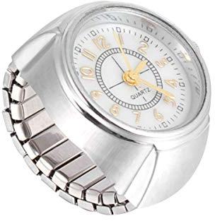 Mipcase Fingerring Damenuhr Ringuhr Herren Finger Ring Watch- Quarz Ring Uhr L?ssige Finger Uhr für M?nner Frau M? Clock Ring Herrenuhren Ringuhren