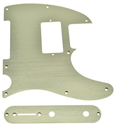 KAISH Tele Humbucker Schlagbrett aus Metall, eloxiert, mit Metall-Tele-Kontrollplatte und Schrauben für amerikanische/mexikanische Telecaster, Gold