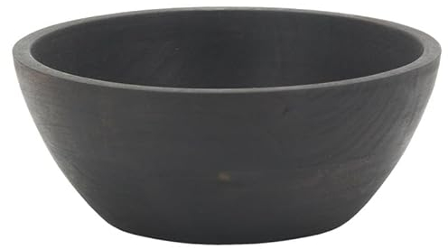 AUBRY GASPARD - Saladier en Bois d'Acacia Noir - Ø 25 cm x 10 cm - Finition Teintée Élégante - Adapté au Contact Alimentaire - Idéal pour Présenter Salades et Plats Froids - Robuste et Esthétique