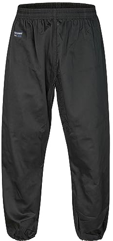 BAY Kung Fu Hose mit Bündchen SCHWARZ Tai Chi Wushu Wu SHU Wing Tsun Chun WT aus Baumwolle Kampfsport Selbstverteidigung Kampfsporthose Yoga Pumphose Traditionell (L)