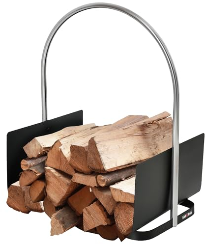 KOTARBAU® Cesta de metal para leña de chimenea, cesta para leña, cesta para leña de chimenea, cesta para leña, cesta para leña, cesta para leña, cesta para leña de chimenea, cesta para leña de