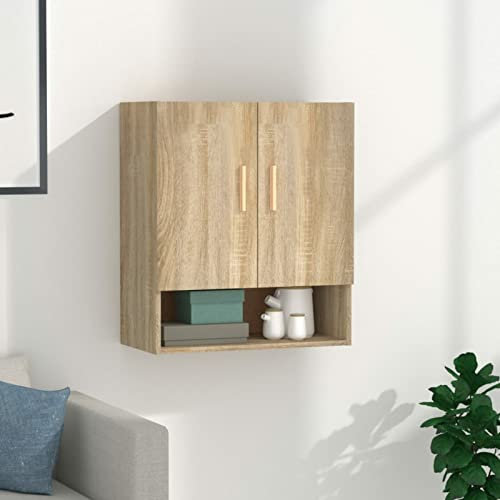 Chaduof Wandschrank, Hängeschrank, Badezimmerschrank, Badschrank, Aufsatzschrank, Gewürzschrank, Wall Cabinet, Sonoma-Eiche 60x31x70 cm Holzwerkstoff