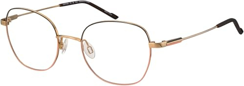 AD LIB Brille mit Sehstärke für Damen optional mit Sonnenbrillentönung oder Blaulichtfilter, Quadratisch, gefertigt aus Titan, Modell: AB3600-50-GP (inklusive Brillenetui)