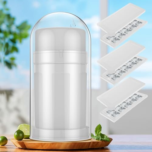 VAVPUP Lot de 2 tasses à glace pilées sans BPA - Mini moule à glace - Cylindre - Glaçons de qualité alimentaire - Machine à glaçons lavables - Pour whisky, cocktails, juice