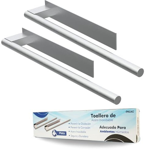 Toallero baño (2, Redondo Plata)