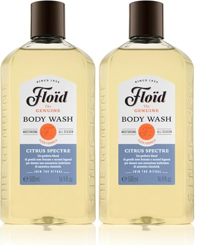 Floid Citrus Spectre Body Wash (500 ml), gel de ducha que limpia, hidrata y purifica la piel sin resecarla, gel de baño nutritivo de agradable aroma (Paquete de 2)