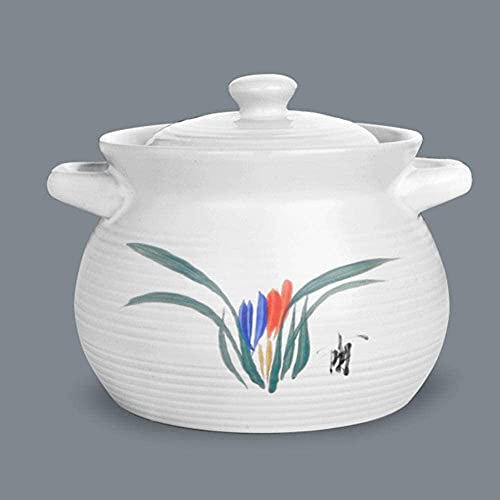 YBVBCXCB Cacerola de cerámica Cacerola de Barro Cacerolas con Tapas Capacidad de la cazuela 5,5 l