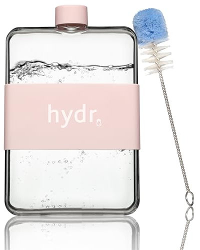 Bouteille d'eau carrée en Tritan sans BPA | Anti-fuite et anti-chute | Bouteille plate de 500 ml