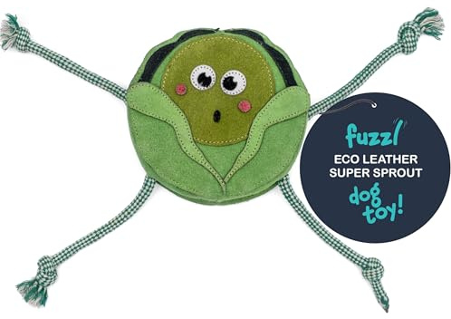 Fuzzl Super Sprout Hundekauspielzeug aus Leder für Aggressive Kauer