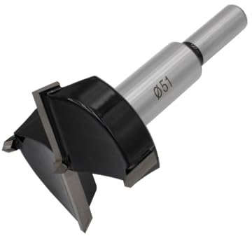 Forstner Drill Bits 51mm (2 inch) Tungsten Carbide Upgraded Version Higher Hardness Wood Hole Saw Auger Opener Woodworking Drilling Tool Wood Cutter
