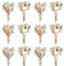 Larber 12pcs Mini Flores Secas Ramos De Flores Silvestres Secas Flores Secas Mini con Tallos DIY Foto Accesorios Jarrón Decoración De Boda
