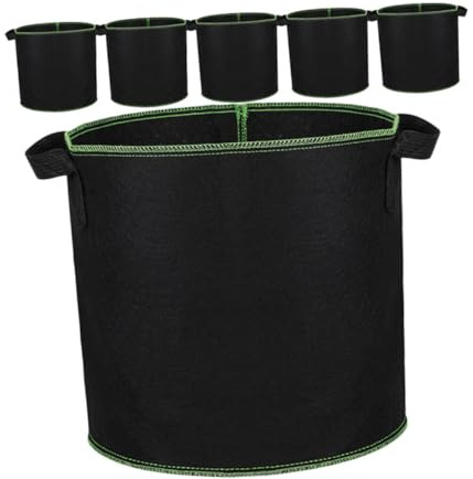 KONTONTY Vasi Per Piante 5 Galloni 23 Litri Sacchi Per Piantare in Feltro Non Tessuto Ispessito Con Doppi Manici Per Coltivazione Giardino E Piantagione Aperta