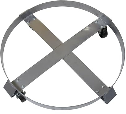 55 Gallon Drum Dolly Trolley with Caster Wheels (Heavy Duty Oil Barrel Cart)