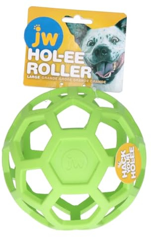 JW HOL-ee Roller, Spielball, Hundeball, Leckerli, Apportierspielzeug, Gitterball, Hundespielzeug in Verschiedenen Größen wählbar (l)