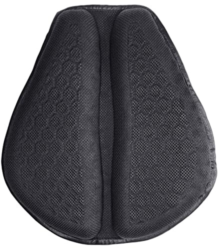 Anneome Cuscino Sedile Moto Traspirante Estivo Antiscottatura con Rete Mesh Copertura per Sella Ammortizzante e Protettivo UV per Cruiser e Sportive