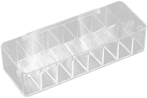 Contact Lens Case Storage Box Transparent Lenses with 12 Compartments Dustproof Organizer for Monthly Use Lightweight Travel Holder Portable Transparent