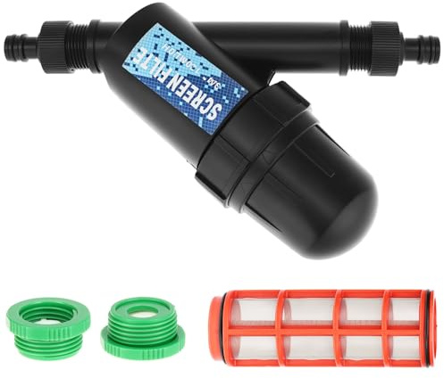 QWORK® Filtre à Eau avec Tamis, Filtre Tuyau arrosage, pour des systèmes d'irrigation Propres
