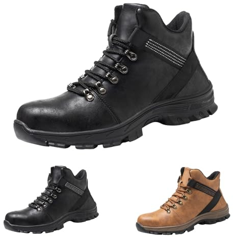 Botas de trabajo para hombre, botas de trabajo para motociclistas, impermeables, ligeras, zapatos de seguridad para hombres, botas de seguridad, botas de invierno para mujer, zapatos de protección