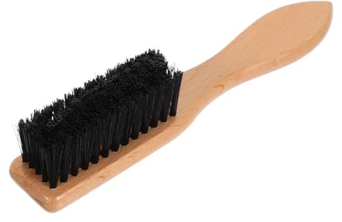 VILLCASE Praktischer Bartkamm mit Naturborsten Ergonomischer Holzgriff Handliche Bartbürste für Herren Bartpflege und Schnurrbartstyling