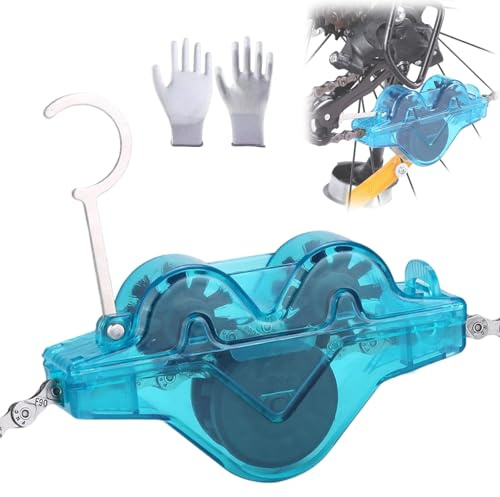 Fahrrad Kettenreiniger FüR AnhäNger, FahrradkettenreinigungsgeräT, Kettenreiniger Fahrradkette, Fahrradketten Reiniger, Handfreie Reinigung FüR Mountainbike Und Rennrad (1 Blau)