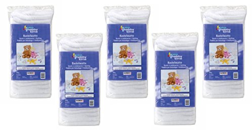 Glorex 6 2524 05 Bastelwatte, Spiel, 1 kg, weiß (5X 1000g)