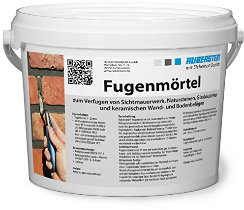 Ruberstein® Fugenmörtel hellgrau im 2 kg Eimer