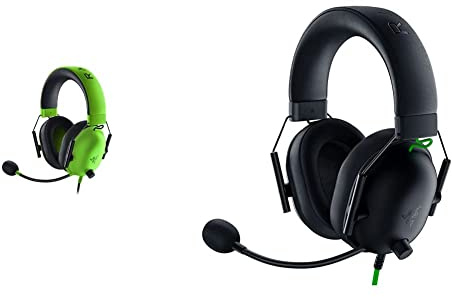 Razer BlackShark V2 X - Multi-Plattform kabelgebundenes Esports-Headset Grün & BlackShark V2 X - Premium Esports Gaming Headset (Kabelgebundene Kopfhörer mit 50mm-Treiber) Schwarz