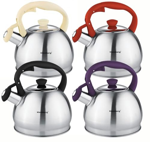 Flötenkessel Wasserkessel Teekessel aus Edelstahl 1.8L KLAUSBERG KB-7043