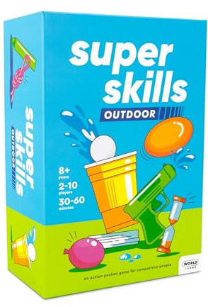 The World Game Super Skills Outdoor Garden Games for Kids 8 and up - Family Water Fun for Camping, Parties & Summer Play