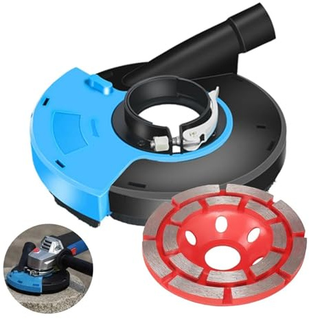 EDEDE Absaughaube für Winkelschleifer 5/7 Zoll Winkelschleifer-Schutz, universelles Oberflächenschleifschutzrad for Betonoberflächen, Zement, Marmor, Scheibenschleifwerkzeug(5 INCH B)