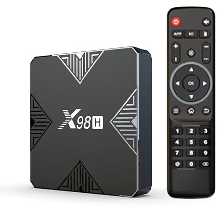 X98H Android 12.0 TV Box 4K Ultra HD Smart TV Box Android 4GB RAM + 32GB ROM Quad-Core 64bit Cortex A53 Support HDR10+ 2.4G 5G WiFi 6100M Ethernettv boxes with all channels 4k pro