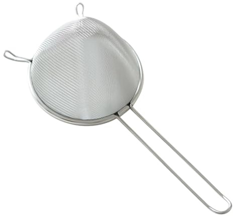 Colador fino – Tamiz de malla de acero inoxidable con mango | Colador de filtro de harina lavable en lavavajillas | Herramienta de filtro de cocina para hornear, repostería, El, Caf