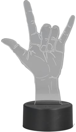 Acouto 3D Sign Language I Love You Night Light with Touch Control, Colorful LED Lamp, USB or I Love You Decorative LampNight Lights