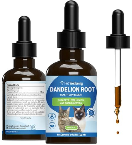 Pet Wellbeing Radice -Dandelion per Il Fegato Gatto E Il Supporto Digestivo - 2 Oz
