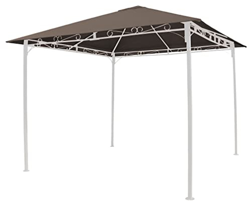 GRASEKAMP Qualität seit 1972 Universal Ersatzdach 293 x 293 cm Polyester Taupe mit UV Schutz, wasserabweisend