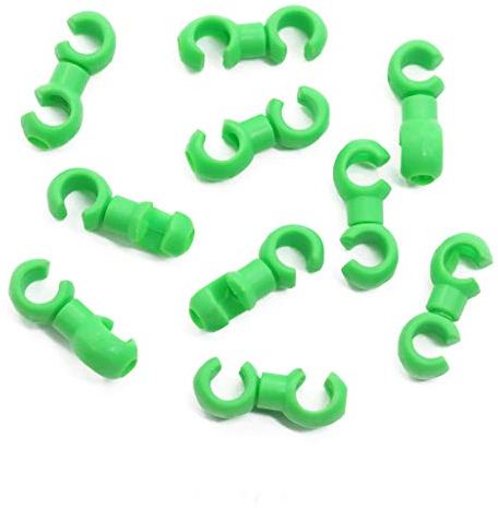 10 x Fahrrad-Kabel-Clip, Bremskabel, S-Haken, drehbare Schnalle, Bremse, grün