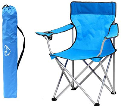 Taburete silla plegable de camping ligera portátil festival pesca al aire libre asiento de viaje con portavasos y bolsa de transporte (color: B), color: B (color: A)