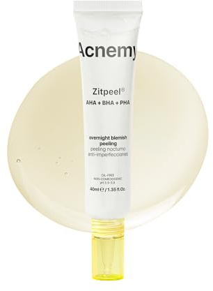 Acnemy Zitpeel, Gesichtsmaske, Anti-Pickel, reinigend, matt, für sensible Haut, vegan, ölfrei, ohne Parfüm, Nanopartikel frei, 1er Pack (40ml)