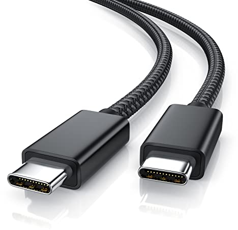 CSL - Thunderbolt 3 Kabel - USB 4 Kabel - 100W - Power Delivery Ladekabel Datenkabel - USB-C Gen3x2 - Typ C - 0,8 m - 40 Gbit/s - Knickschutz - Nylon-Ummantelung - Für USB Typ-C Geräte