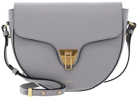 Coccinelle Leder Umhängetasche Schultertasche Beat Soft Crossover Bag Light Grey hellgrau
