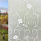 DIFIT Window Film Privacy Film for Glass Windows Frosted Window Film Flower Patterned Static Cling Self Adhesive Window Frosting Film Anti UV Opaque Glass Film for Home (White Flower, 30x120cm)