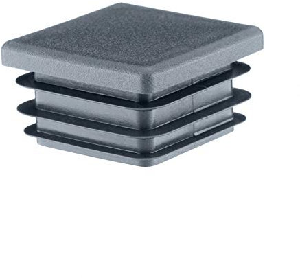EMFA Lamellenstopfen 16x16 mm Anthrazit – Kunststoff Vierkantstopfen für Vierkantrohre | Endkappen zur Rohrabdeckung - 4 Stück