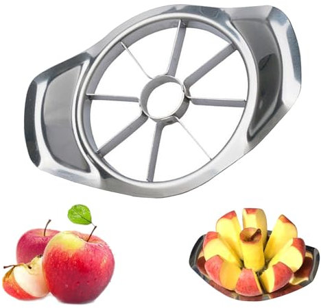 Zovator Cortador de Manzanas de Acero Inoxidable, Cortador de Manzanas Con 8 Cuchillas Afiladas Para Cortar Frutas, Descorazonador y Divisor de Manzana