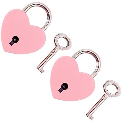 QUMIIRITY 2sets Schmuck Box Herz Schloss Vorhängeschloss Für Koffer Sichere Stilvolle Zubehör 2 Stücke * 2