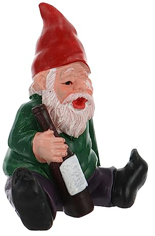 Alasum Figurine Nain De Jardin Drôle Résine Ornement Miniature Créatif pour Décoration Extérieure Maison Et Bureau Cadeau Amusant pour Fêtes
