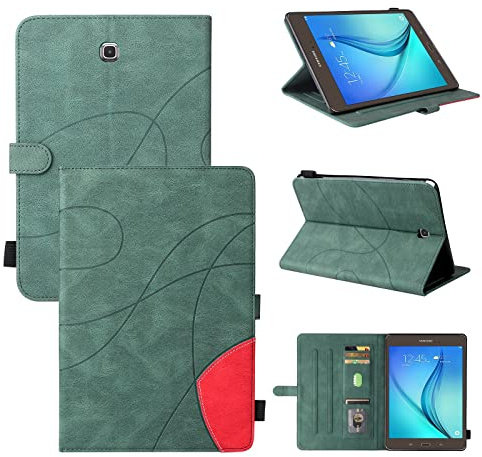 Tablettskydd Pu Läder Smart Tablet Väska, Fällbart Standfodral, Automatisk Sleep/Wake Function till Samsung Galaxy Tab A 8,0 SM-T350 T355 P350 P355 2015(Ye?il)