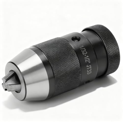 Mandril de Taladro Autoajustable Acero 40CR, Tapa JT33, Capacidad 1-13mm - Alta Precisión, Fácil Instalación, Para Mini Taladro y Torno Madera