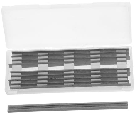 Hemobllo 10 pièces Lames de Rabot Acier Rapide pour Raboteuse Électrique Remplacement Précis pour Outils de Menuiserie et Affûté