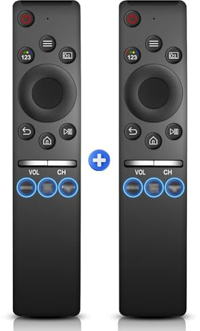 2er-Pack Universal Fernbedienung für alle S-amsung Fernseher LED QLED UHD Frame 4K 8K Smart TV Original Remote, Universalfernbedienung mit Shortcut Taste für NeIfli, P.Video und Ra-kuten TV Plus